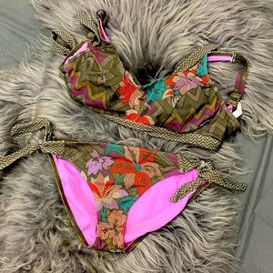 Prana Athletic Bikini 34D top Medium bottom